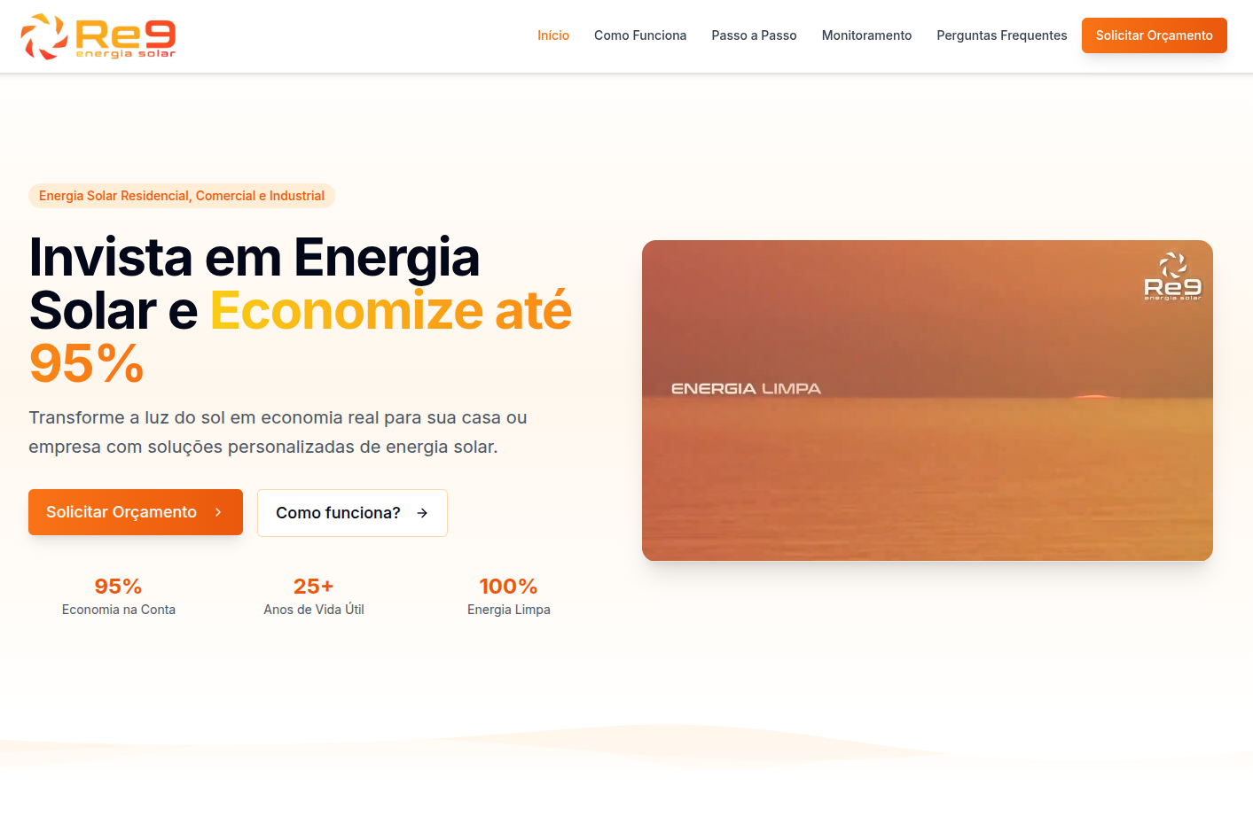 Site Re9 Energia Solar